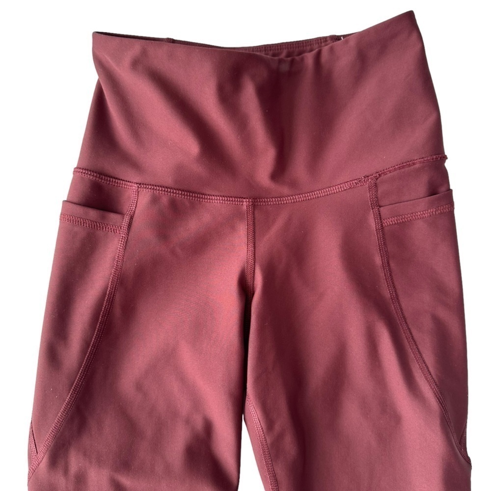OLD NAVY WOMENS MAROON HIGH-WAISTED POWERSOFT LEGGINGS SIZE XS